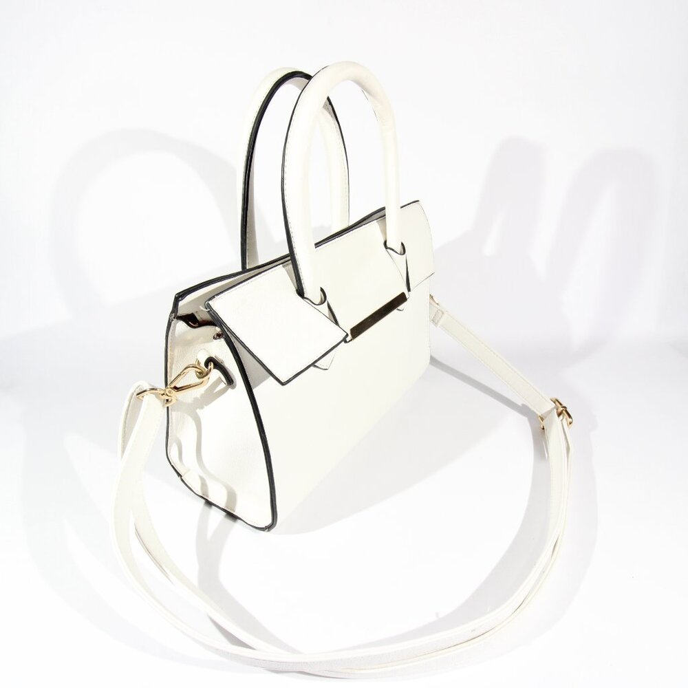 Like New White Purse with Brown Lining - Picture 2 of 10